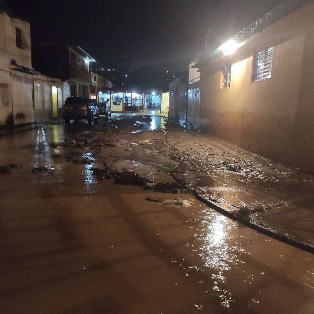 Zonas del Rosal y Cañaveral afectadas con la inundación.