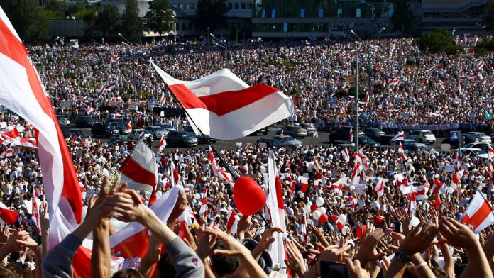 Protestas contra el dictador bielorruso